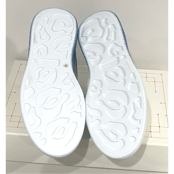 ALEXANDER McQueen Oversized Sneakers Ombre Blue Glitter Airbrush NEW size 38.5 - Picture 8 of 16